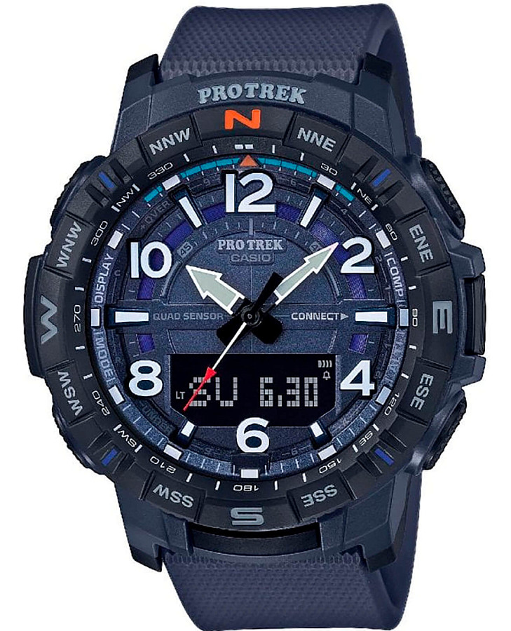 Часы Casio Pro Trek PRT-B50-2 — мужские, синий