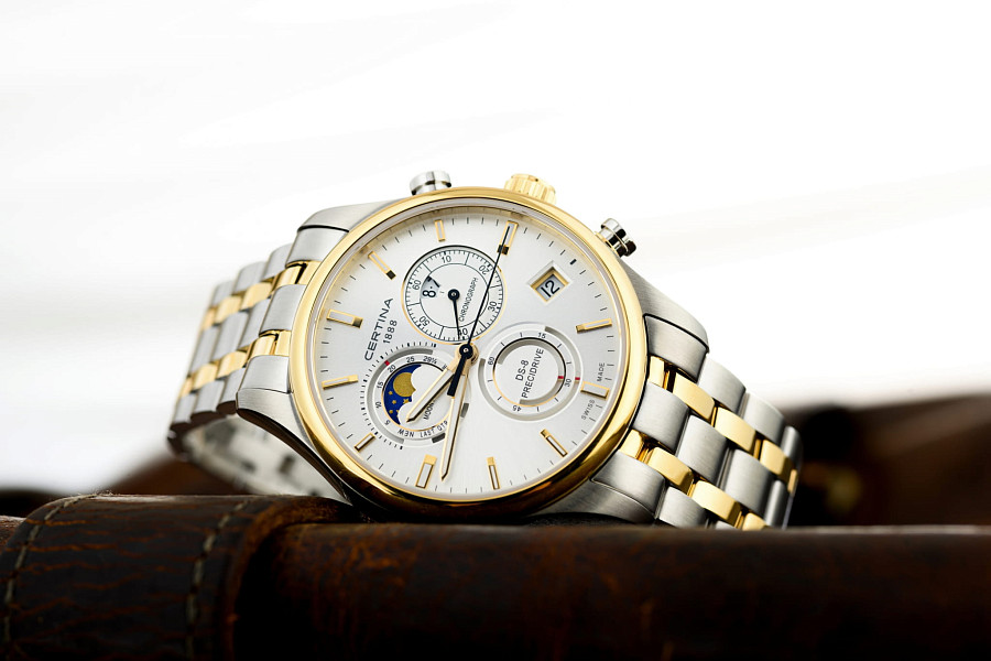 Часы Certina DS-8 Chronograph Moon Phase C033.450.22.031.00 — Швейцария, кварцевые
