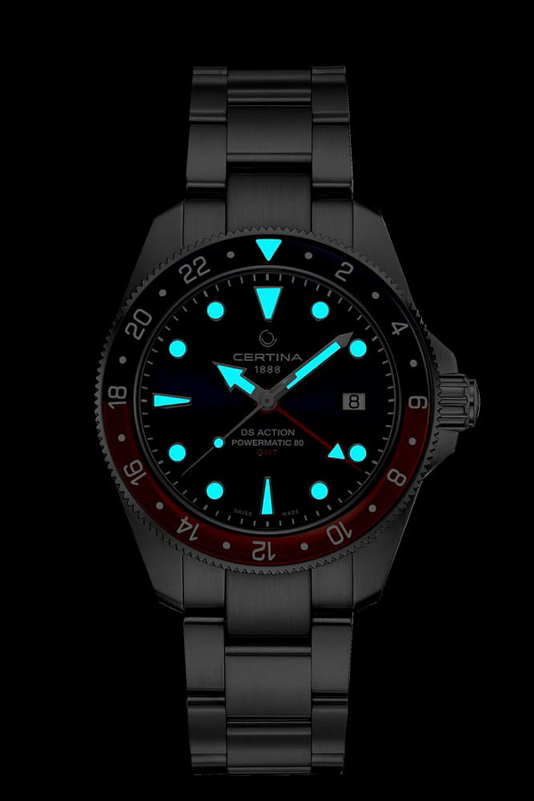 Часы Certina DS Action Gmt Powermatic 80 C032.929.11.041.00 — мужские, серебристый