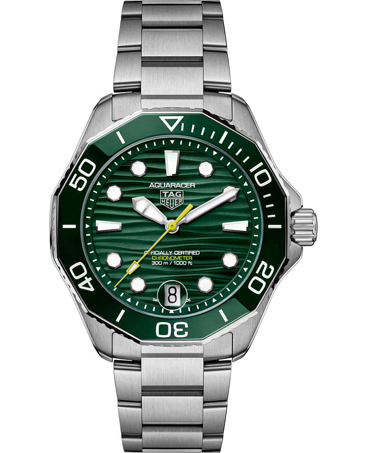 Часы TAG Heuer Aquaracer Professional 300 Date WBP5116.BA0013 — мужские, зеленый