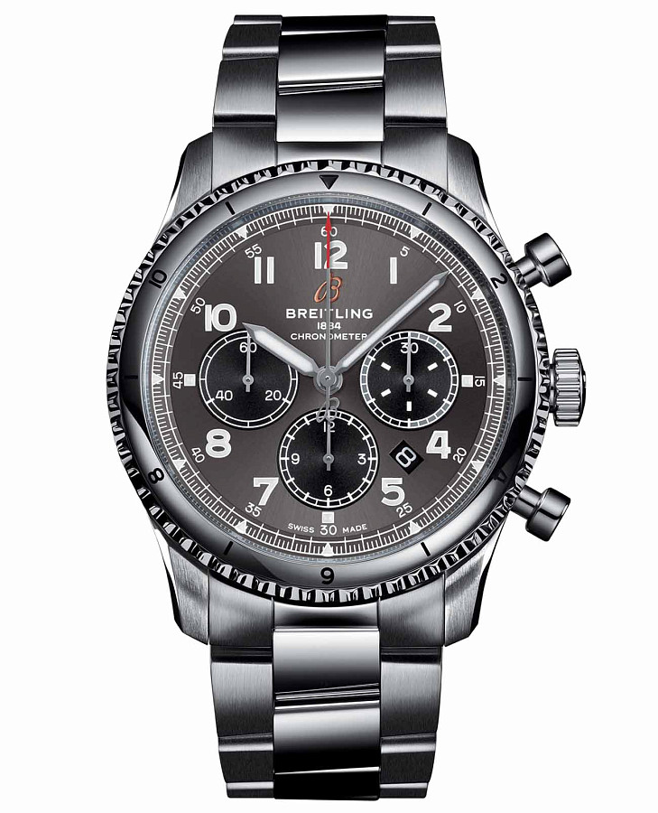 Часы Breitling Aviator 8 B01 Chronograph 43 AB0119131B1A1 — мужские, антрацитовый