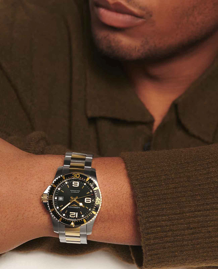 Часы Longines Hydroconquest L3.742.3.56.7 — сталь металл, нержавеющая сталь с pvd-покрытием