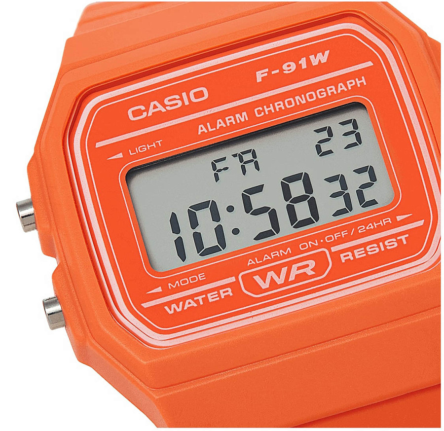 Часы Casio Collection F-91WC-4A2 — Япония, кварцевые