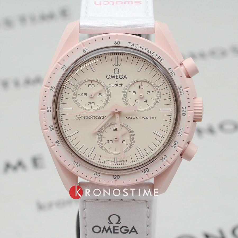Часы Swatch x Omega Bioceramic Moonswatch Mission to Venus SO33P100 — Швейцария, кварцевые