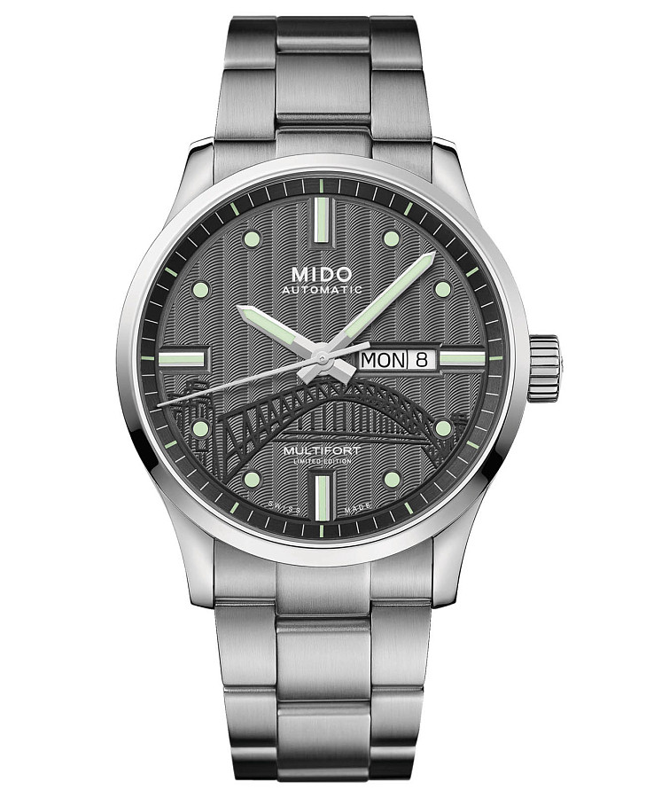 Часы Mido Multifort Gent 20th Anniversary Inspired By Architecture M005.430.11.061.81 — мужские, серый