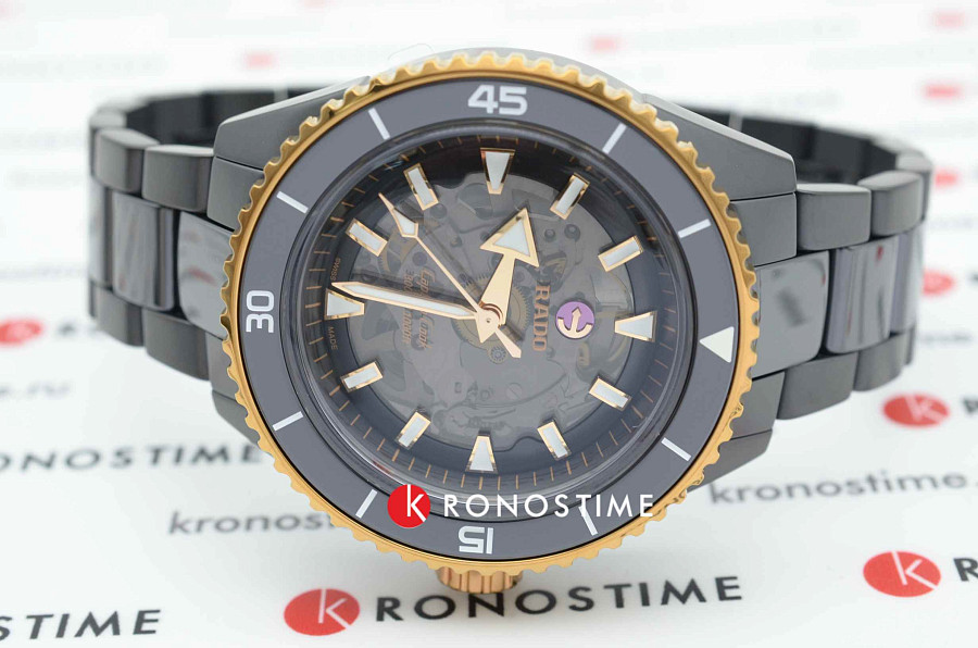 Часы Rado Captain Cook High-Tech Ceramic R32127162 — черный, механические