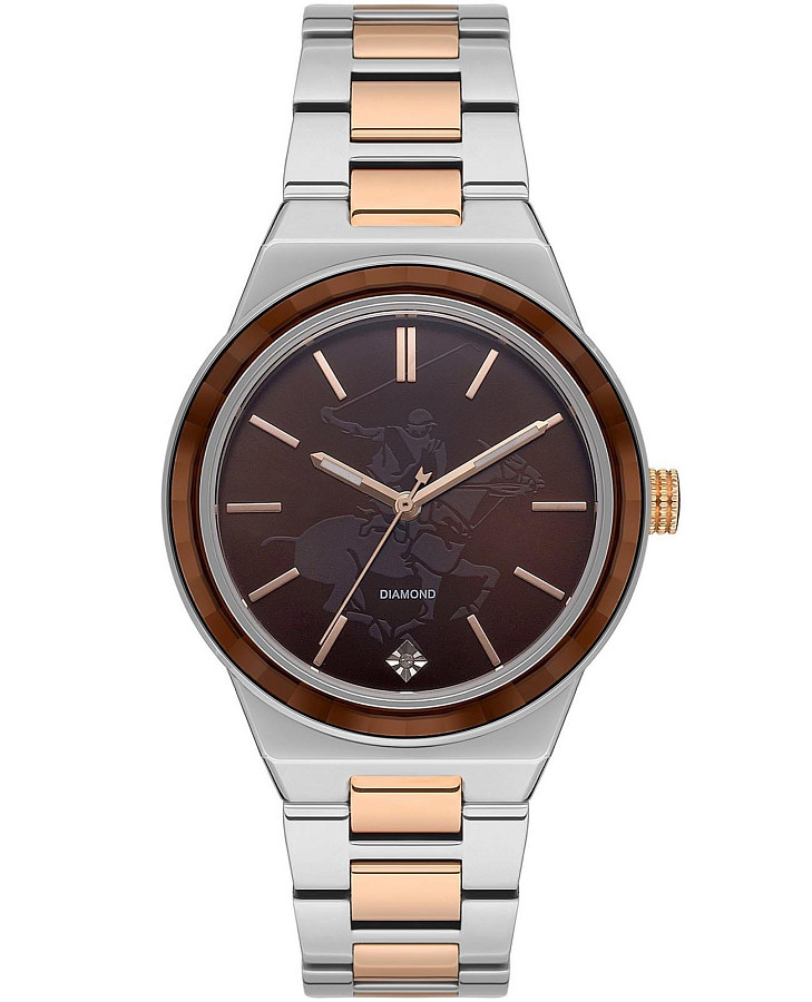 Часы Beverly Hills Polo Club BP3584X.540 — женские, коричневый
