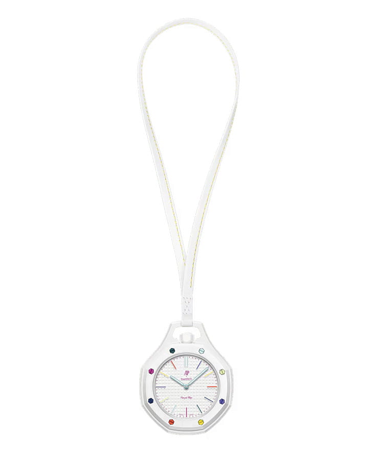 Часы Audemars Piguet x Swatch Royal Pop Hunt Blanc SSX03W100N — женские, белый