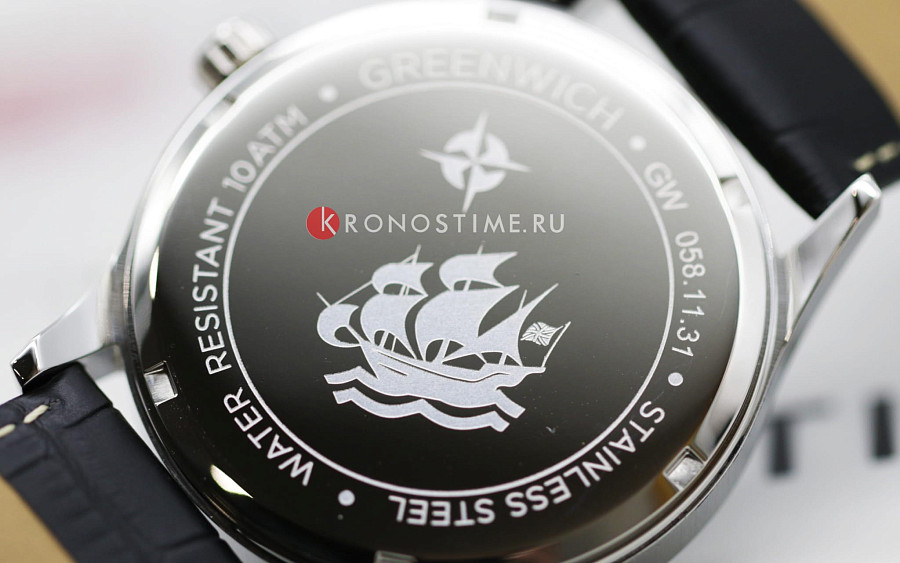 Часы Greenwich Moon Walker GW 058.11.31 — черный, металл сталь