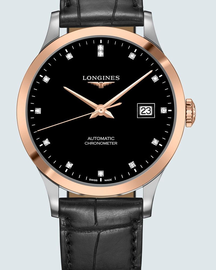 Часы Longines Record Collection L2.821.5.57.2 — механические, сталь металл золото