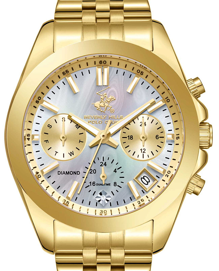 Часы Beverly Hills Polo Club BP3656C.120 — кварцевые, суперметалл металл