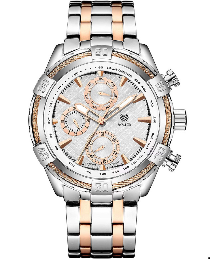 Часы УЧЗ Spectr 1511A5B3 — мужские, серебристый