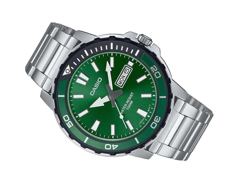 Часы Casio Collection MTD-125D-3AVDF (MTD-125D-3A) — кварцевые, алюминий сталь