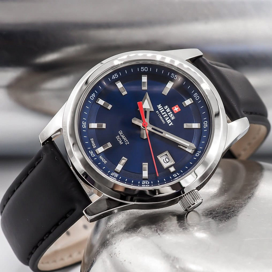Часы Swiss Military by Chrono SM34094.07 — кварцевые, металл сталь