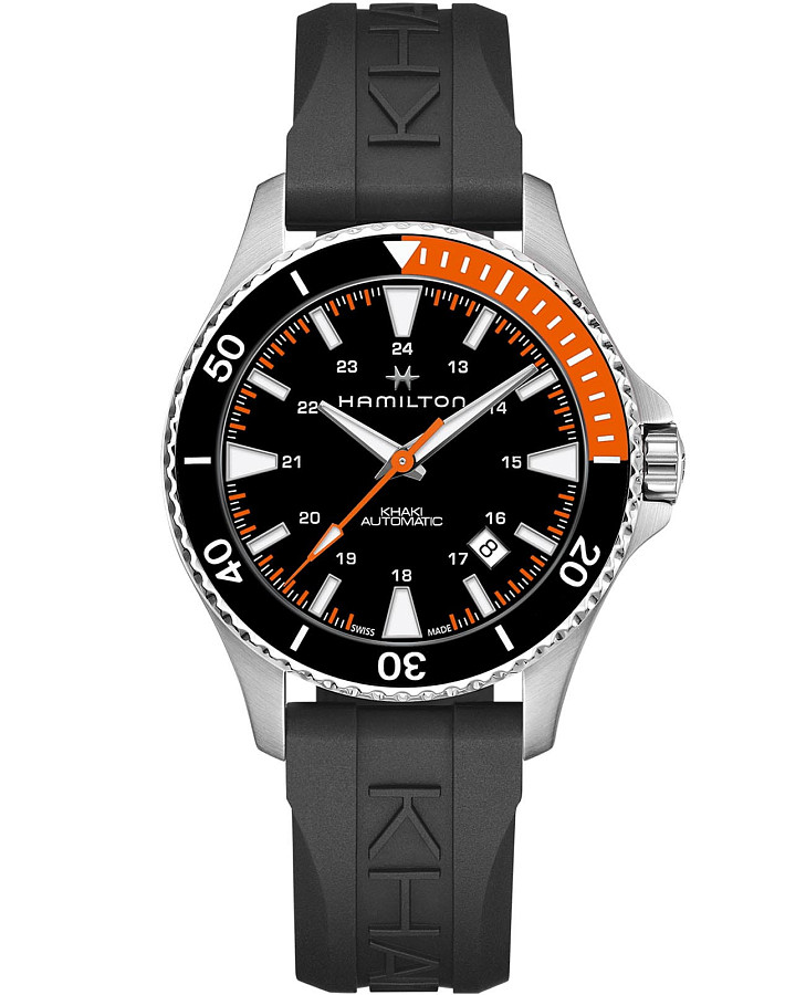 Часы Hamilton Khaki Navy Scuba Auto H82305331 — мужские, черный