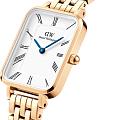 Шведские наручные часы Daniel Wellington Quadro Roman Numerals 5-Link Gold DW00100688, фото 8