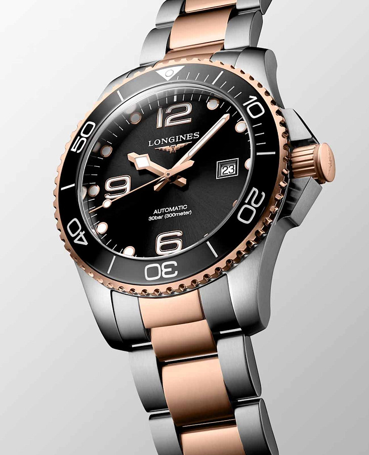 Часы Longines HydroConquest L3.782.3.58.7 — нержавеющая сталь с pvd-покрытием, мужские