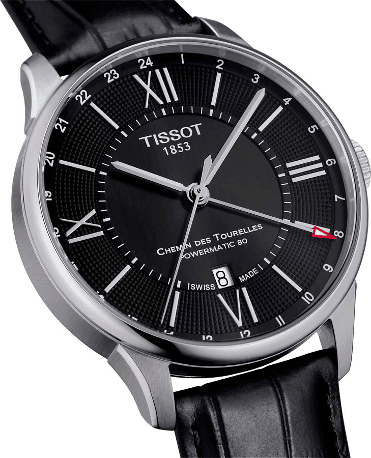 Часы Tissot Chemin des Tourelles GMT T099.429.16.058.00 — кожаный, мужские