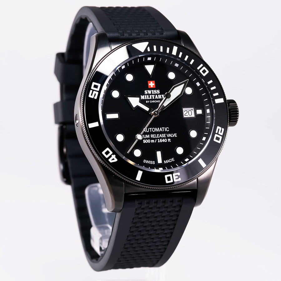 Часы Swiss Military by Chrono Diver SMA34075.05 — металл сталь, Швейцария