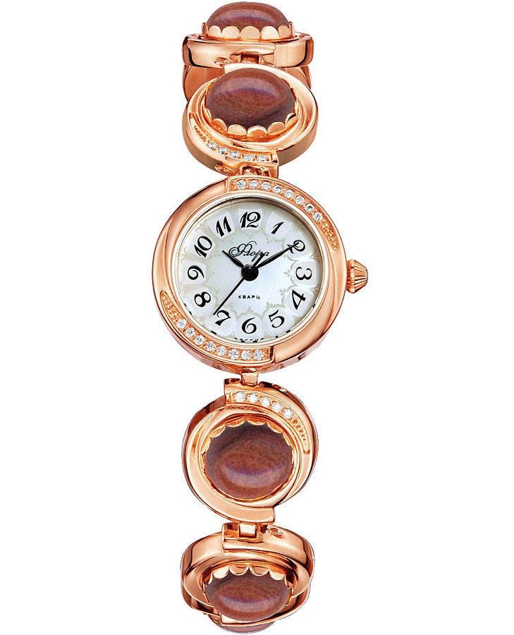 Часы УЧЗ Flora 1138B8B1 Сердолик — женские, перламутровый