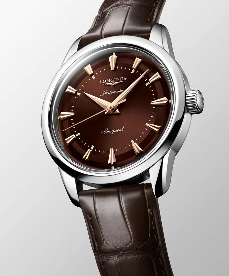 Часы Longines Conquest Heritage L1.649.4.62.2 — кожаный, мужские