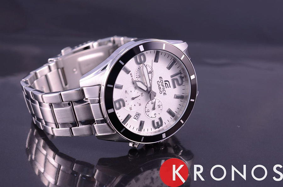 Часы Casio Edifice EFR-553D-7 — кварцевые, сталь металл