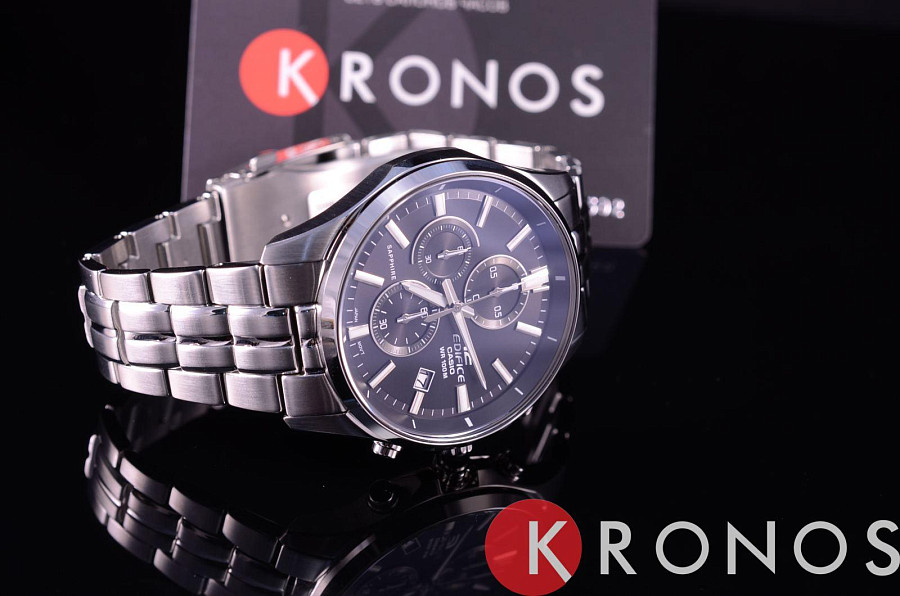 Часы Casio Edifice EFB-530D-1A — кварцевые, металл сталь