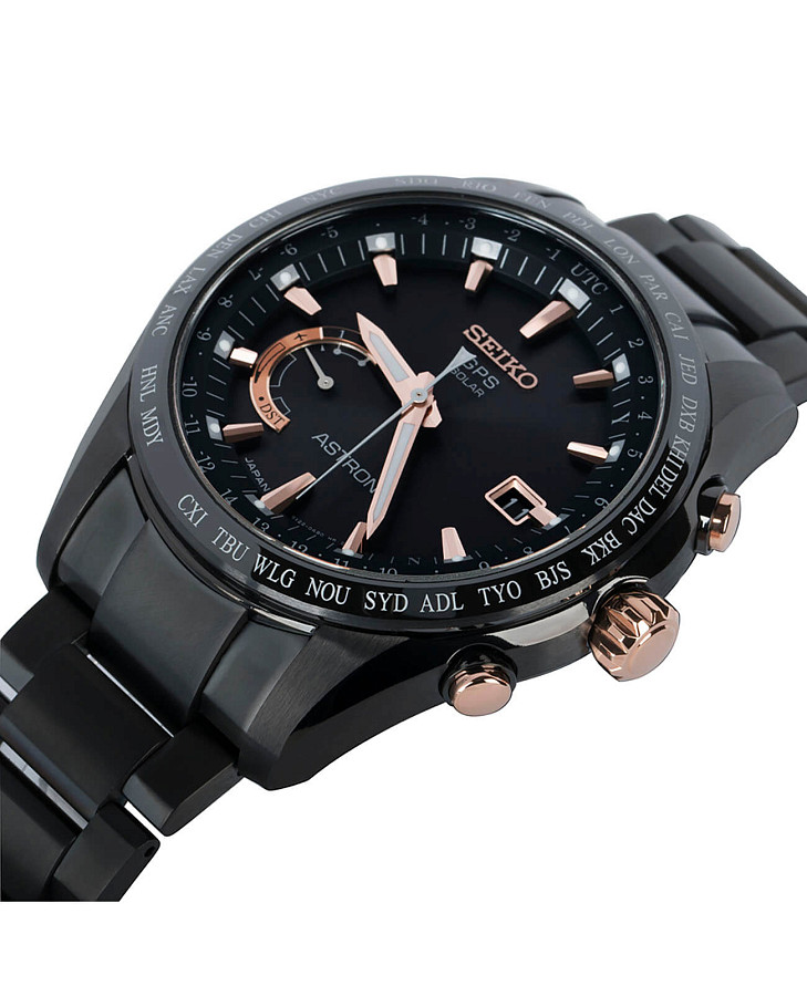 Часы Seiko Astron GPS Solar SSE113J1 — кварцевые, металл титан керамика