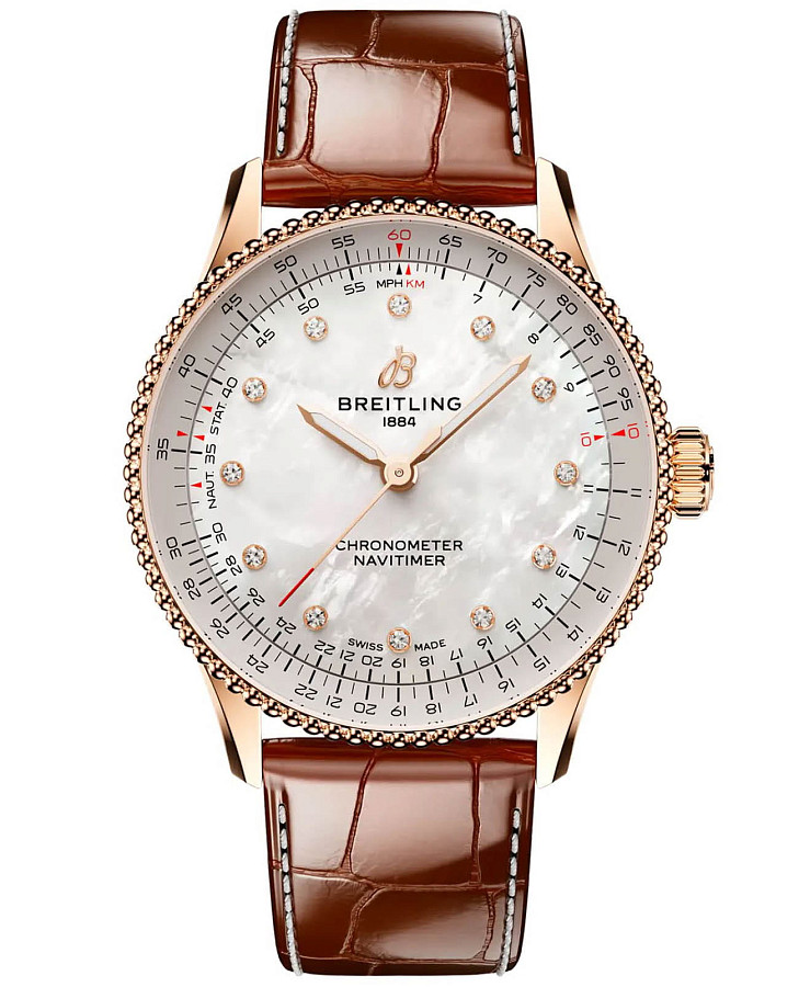 Часы Breitling Navitimer Automatic 36 R17327211A1P1 — женские, перламутровый