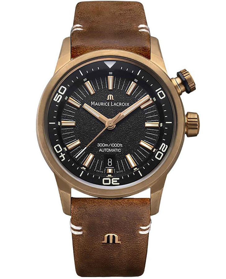 Часы Maurice Lacroix Pontos S Diver PT6248-BRZ01-330-3 — мужские, черный