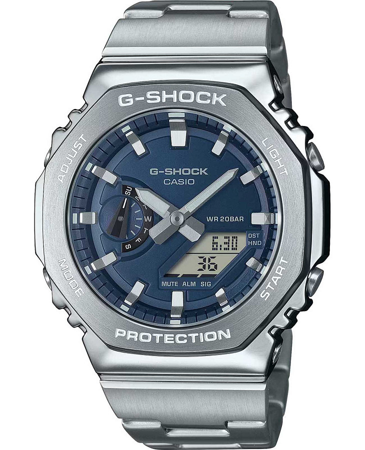 Часы Casio G-Shock GM-2110D-2B — мужские, синий