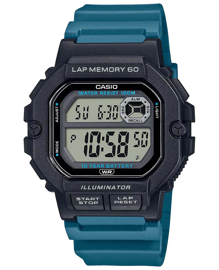 Часы Casio Collection WS-1400H-3AVDF (WS-1400H-3A) — мужские, серый