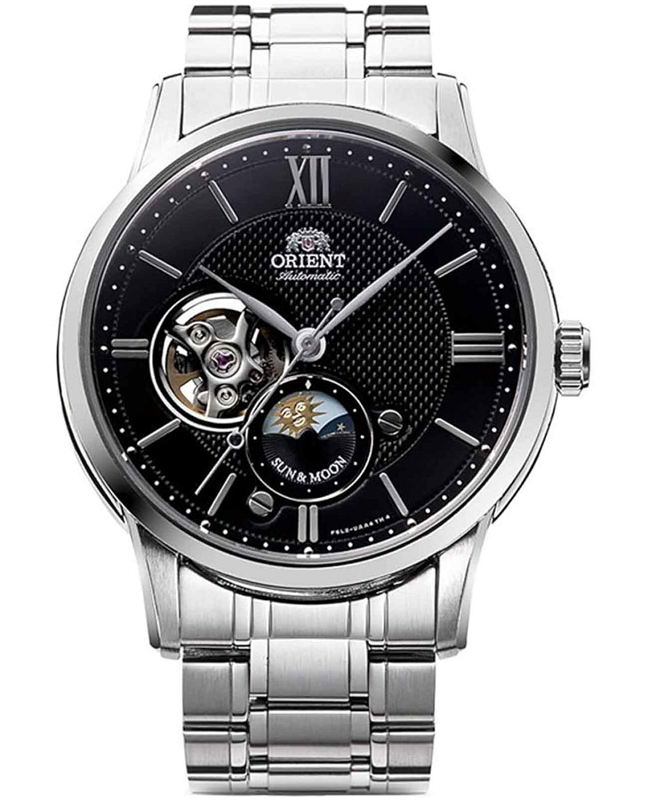 Часы Orient Sun & Moon Classic RA-AS0001J (RN-AS0001J) — мужские, черный