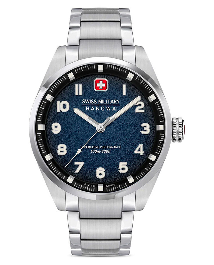 Часы Swiss Military Hanowa Greyhound SMWGG0001504 — мужские, синий