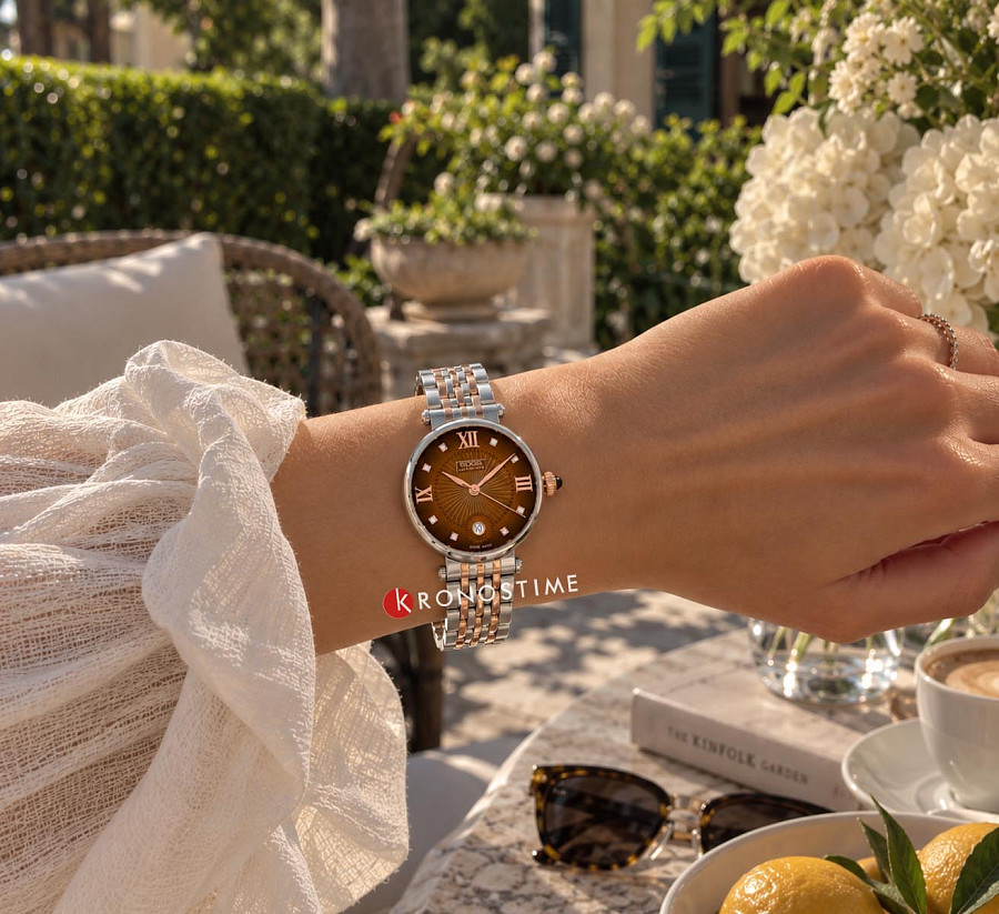 Часы Epos Ladies Quartz 8000.700.34.87.47 — кварцевые, сталь металл
