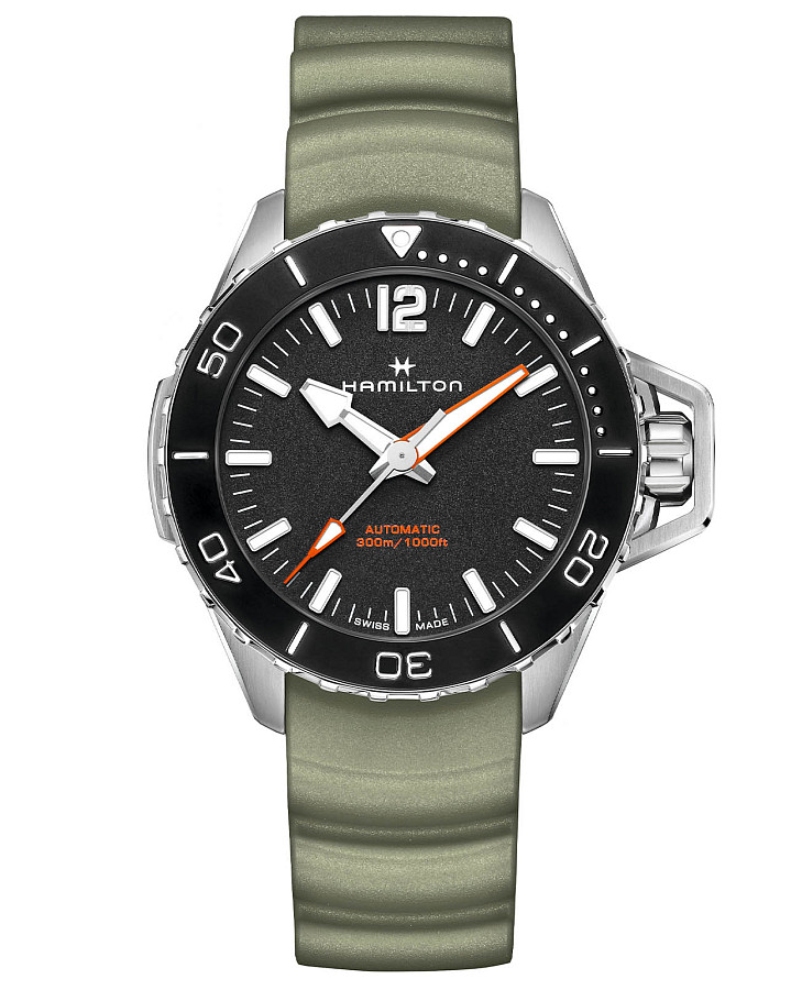 Часы Hamilton Khaki Navy Frogman Auto H77825331 — мужские, черный