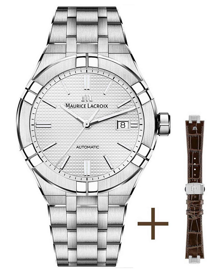 Часы Maurice Lacroix Aikon Automatic AI6008-SS002-130-2 — мужские, белый