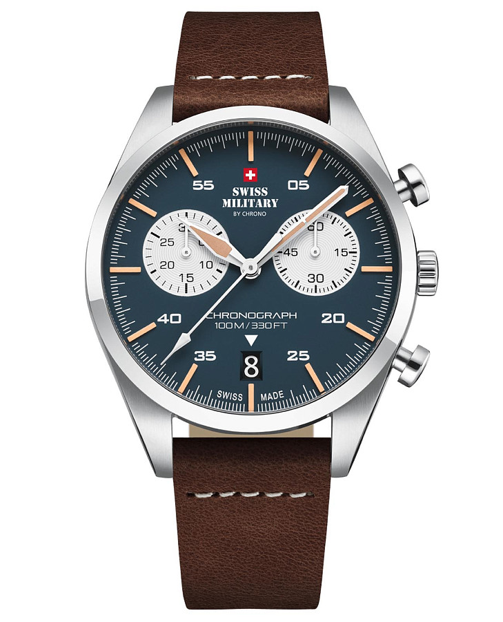 Часы Swiss Military by Chrono SM34090.04 — мужские, синий