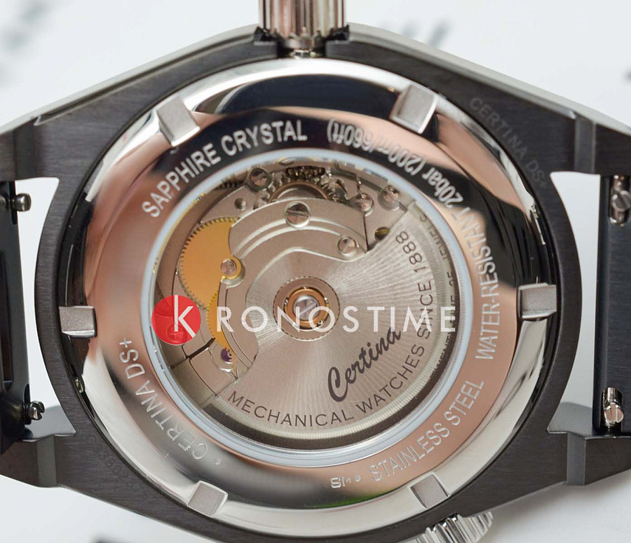 Часы Certina DS+ C041.407.39.051.00 — мужские, нержавеющая сталь с pvd-покрытием
