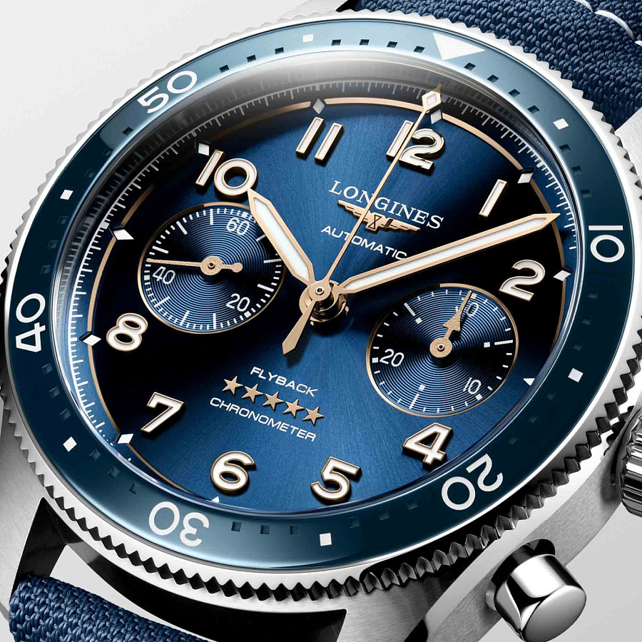 Часы Longines Spirit L3.821.4.93.2 — мужские, синий