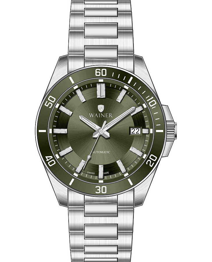 Часы Wainer Classic WA.25540-D — мужские, зеленый