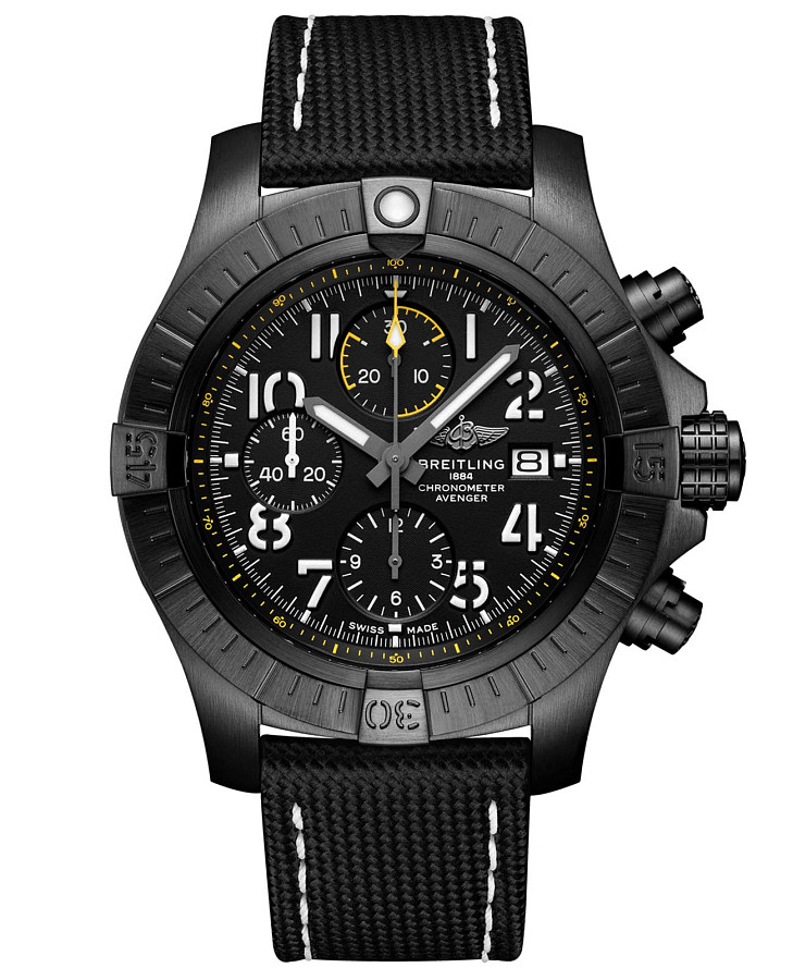 Часы Breitling Avenger Chronograph 45 Night Mission V13317101B1X2 — мужские, черный