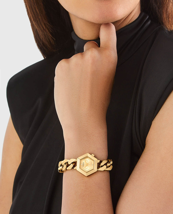Часы Philipp Plein The Hexagon Groumette PWWBA0323 — кварцевые, металл сталь
