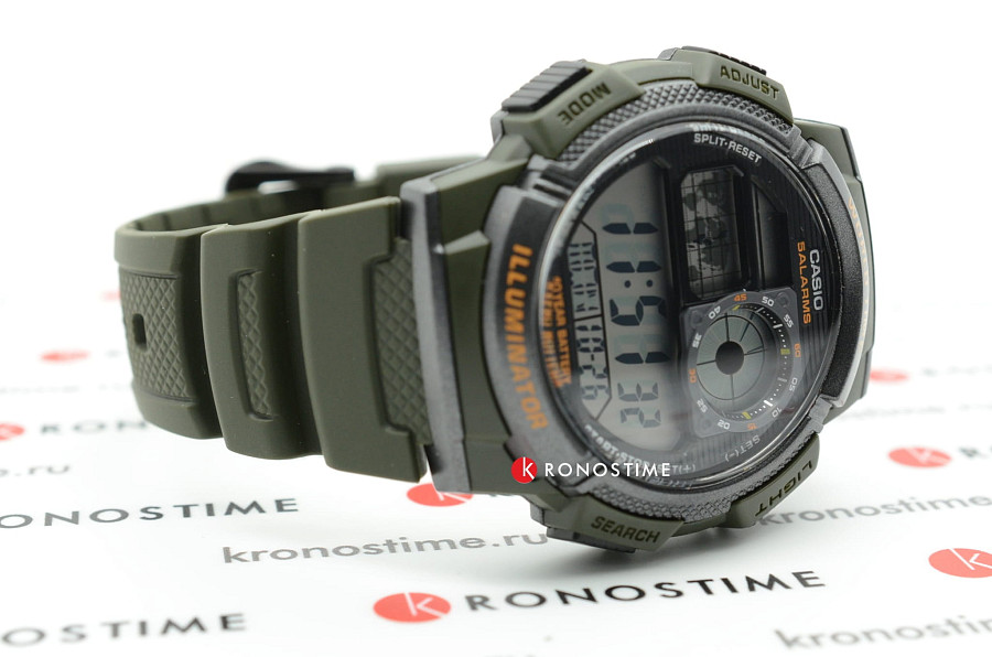 Часы Casio Collection AE-1000W-3AVDF (AE-1000W-3A) — кварцевые, пластик