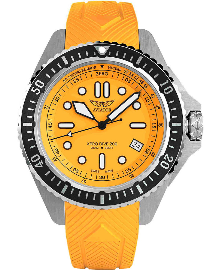 Часы Aviator Xpro Dive 200 V.1.42.0.375.0 — мужские, оранжевый