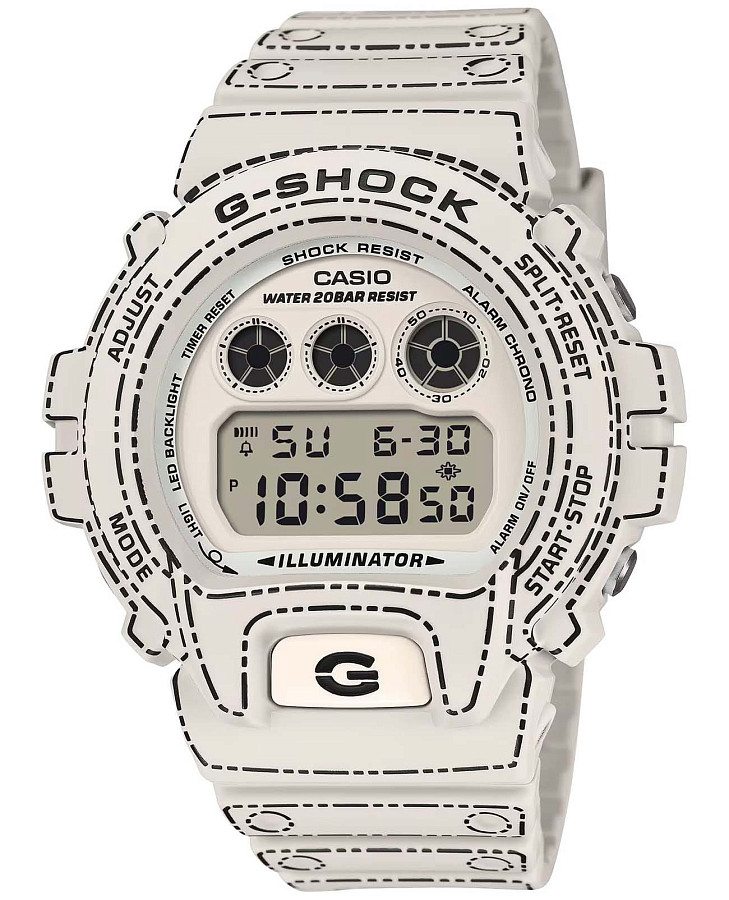 Часы Casio G-Shock DW-6900RGM-5 — мужские, белый
