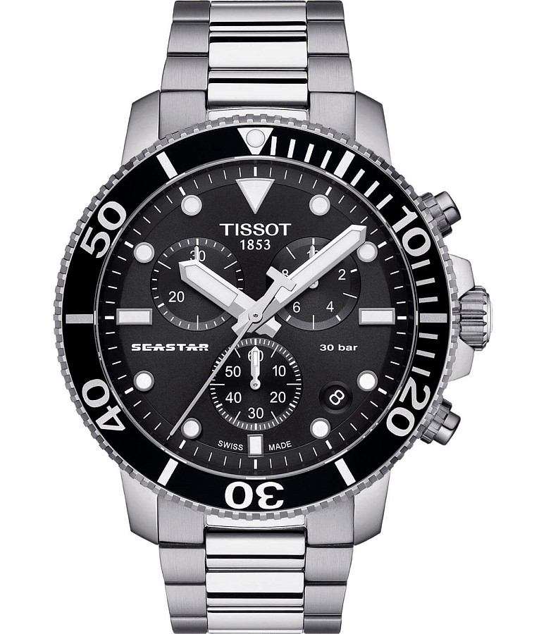 Часы Tissot Seastar 1000 Chronograph T120.417.11.051.00 — мужские, черный