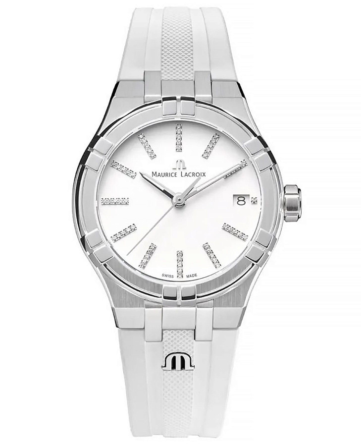 Часы Maurice Lacroix Aikon Quartz AI1106-SS000-150-7 — женские, белый