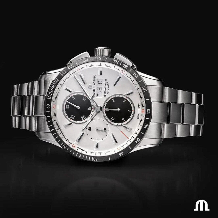 Часы Maurice Lacroix Pontos Chronograph 43mm PT6038-SSL2H-130-A — механические, металл сталь
