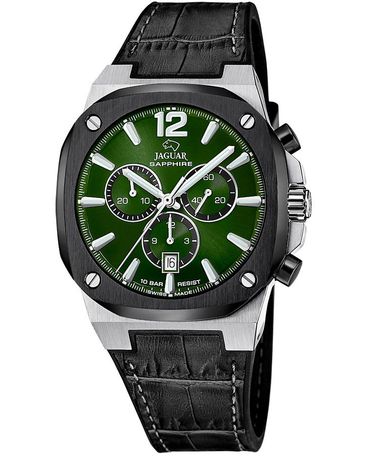 Часы Jaguar Rond Carre J1026/5 — мужские, зеленый